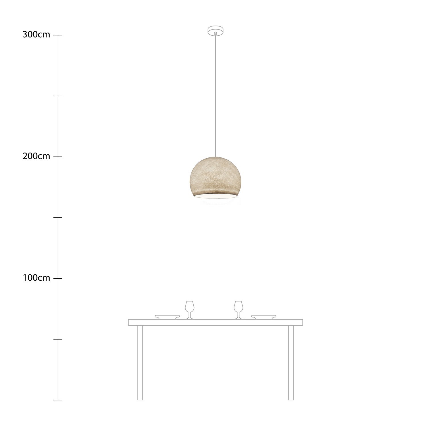 Lampada a sospensione con paralume Cupola