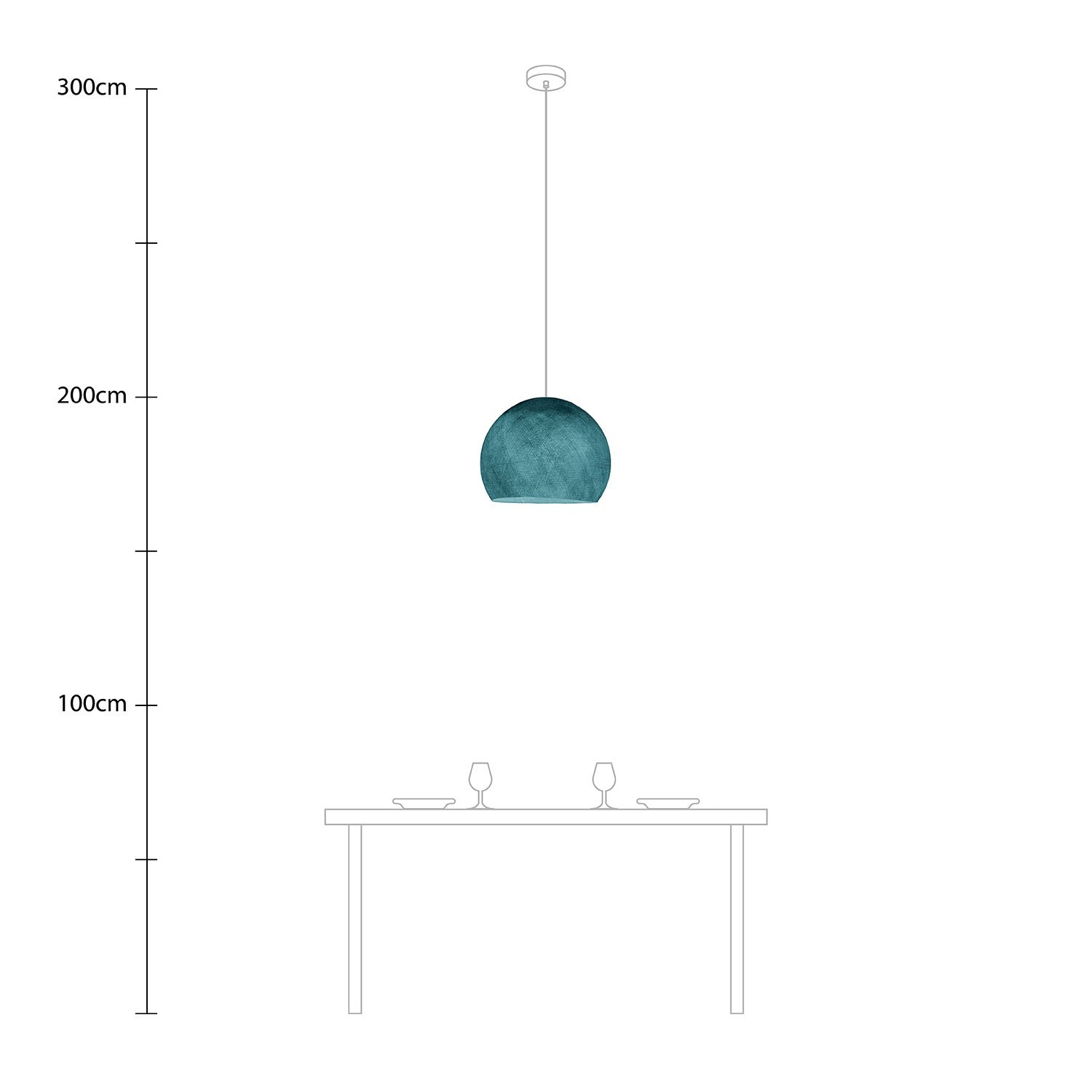 Lampada a sospensione con paralume Cupola