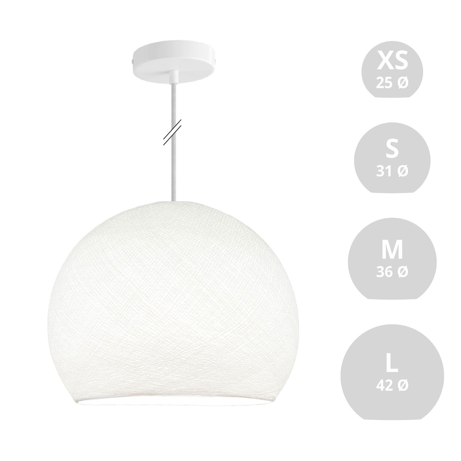 Lampe suspension avec abat-jour Cupola