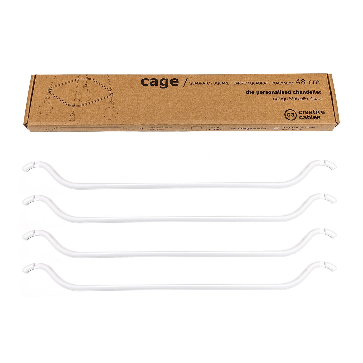 Cage Quadratform - Struktur für Deckenleuchten