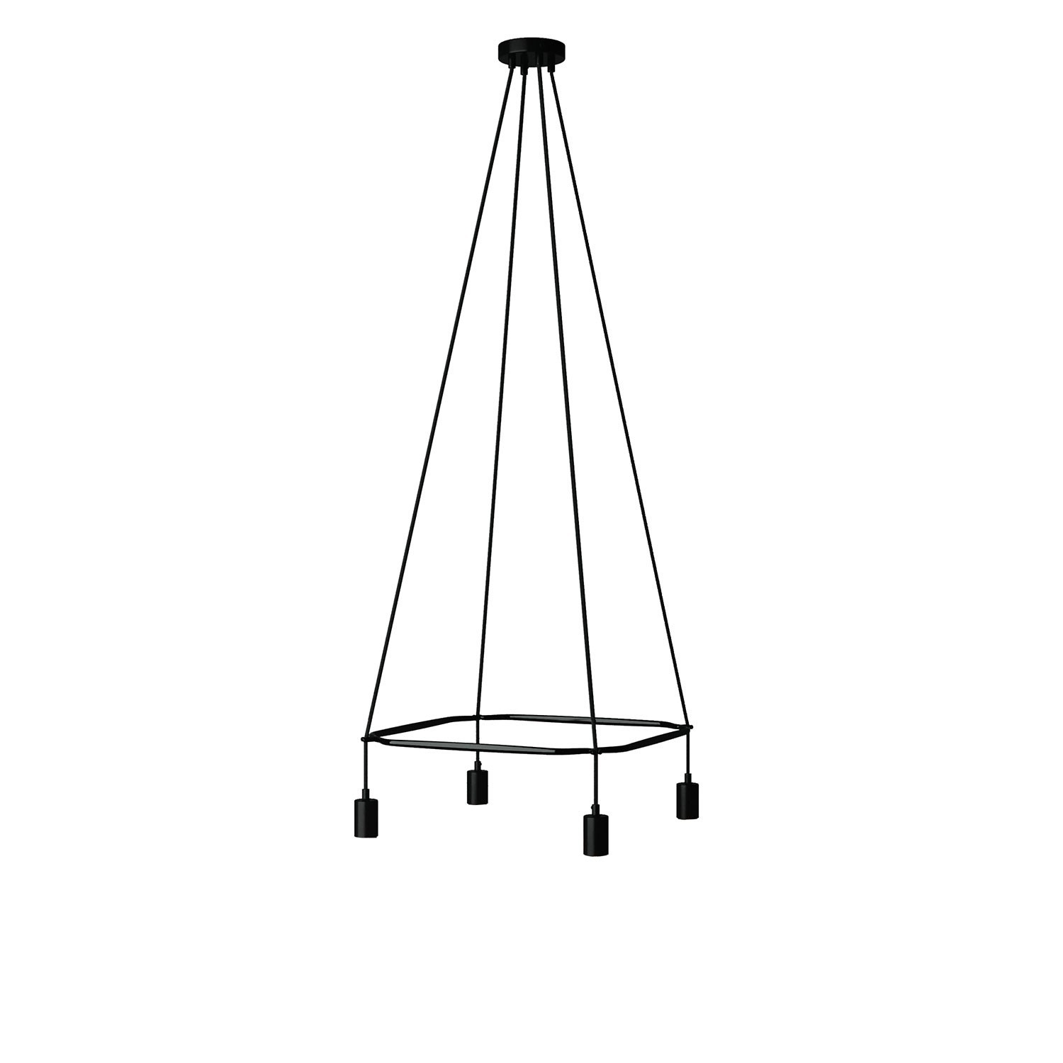 Lampadario Cage a 4 cadute Globo