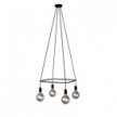 Lampadario Cage a 4 cadute Globo