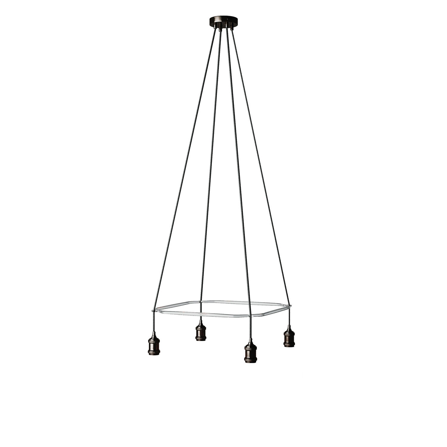 Lustre Cage avec 4 bras Crystal