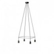 Lustre Cage avec 4 bras Crystal