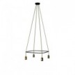 Lustre Cage avec 4 bras Crystal