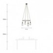 Lampadario Cage a 4 cadute Crystal