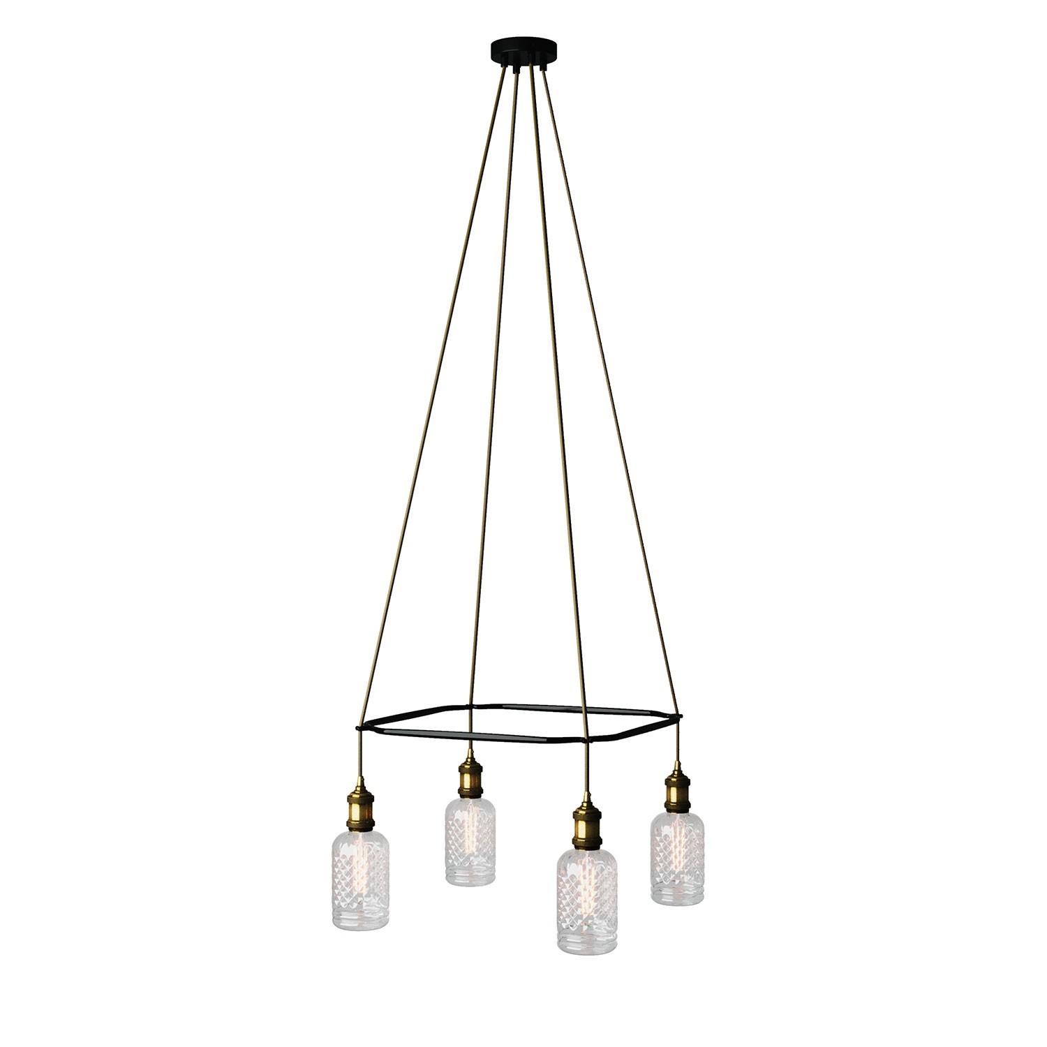 Lampadario Cage a 4 cadute Crystal