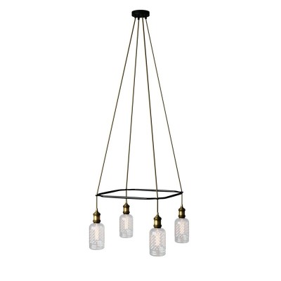 Lustre Cage avec 4 bras Crystal