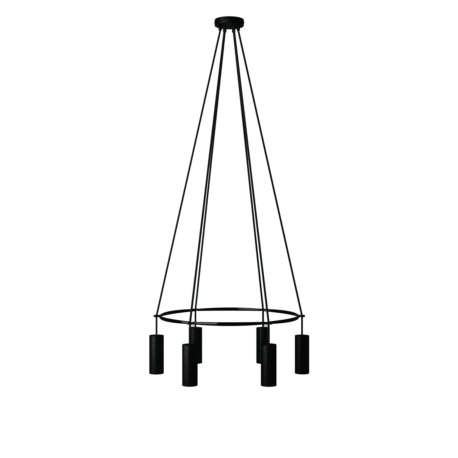 Lampadario Cage a 6 cadute Tub-E14