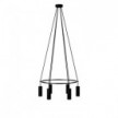 Lampadario Cage a 6 cadute Tub-E14