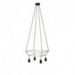 Lampadario 2 Cage a 4 cadute Globo Bumped