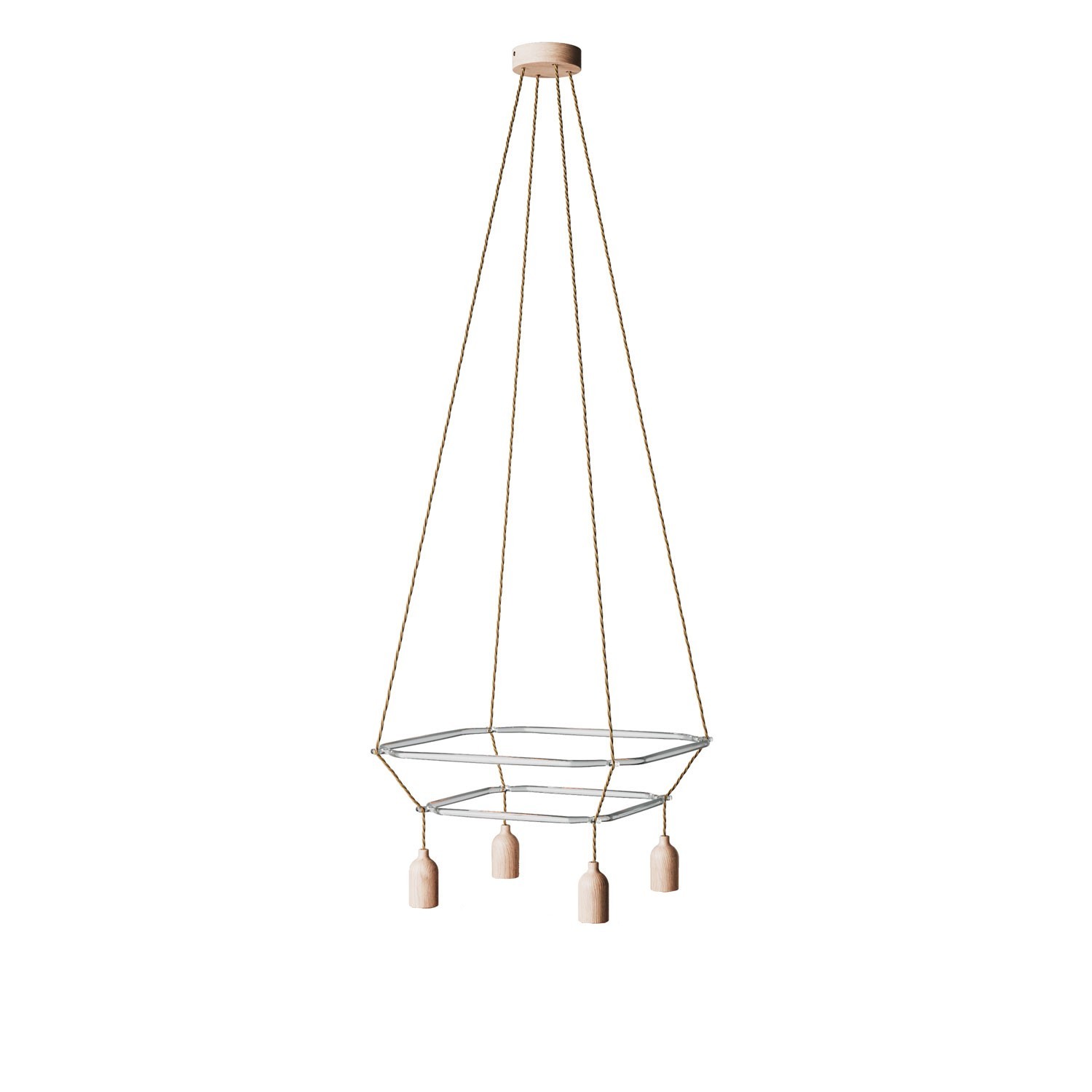 Lustre 2 Cage avec 4 bras Globo Bumped