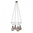 Lampadario 2 Cage a 4 cadute Globo Bumped