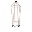 Lustre 2 Cage avec 6 bras Globo