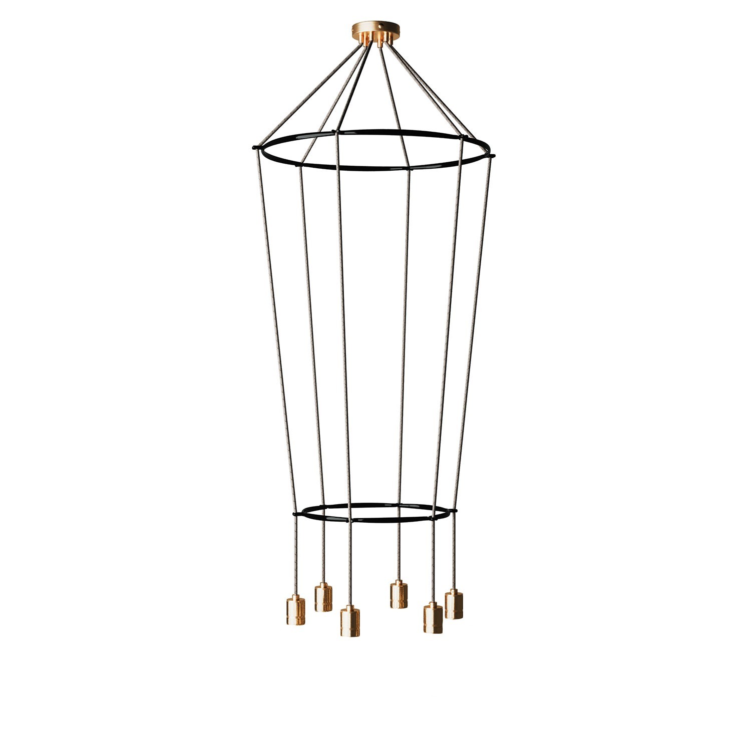 Lampadario 2 Cage a 6 cadute Globo