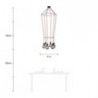 Lampadario 2 Cage a 6 cadute Globo