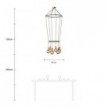 Lampadario 2 Cage a 6 cadute Globo