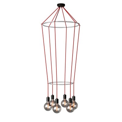 Lampadario 2 Cage a 6 cadute Globo