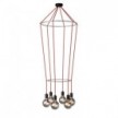 Lampadario 2 Cage a 6 cadute Globo