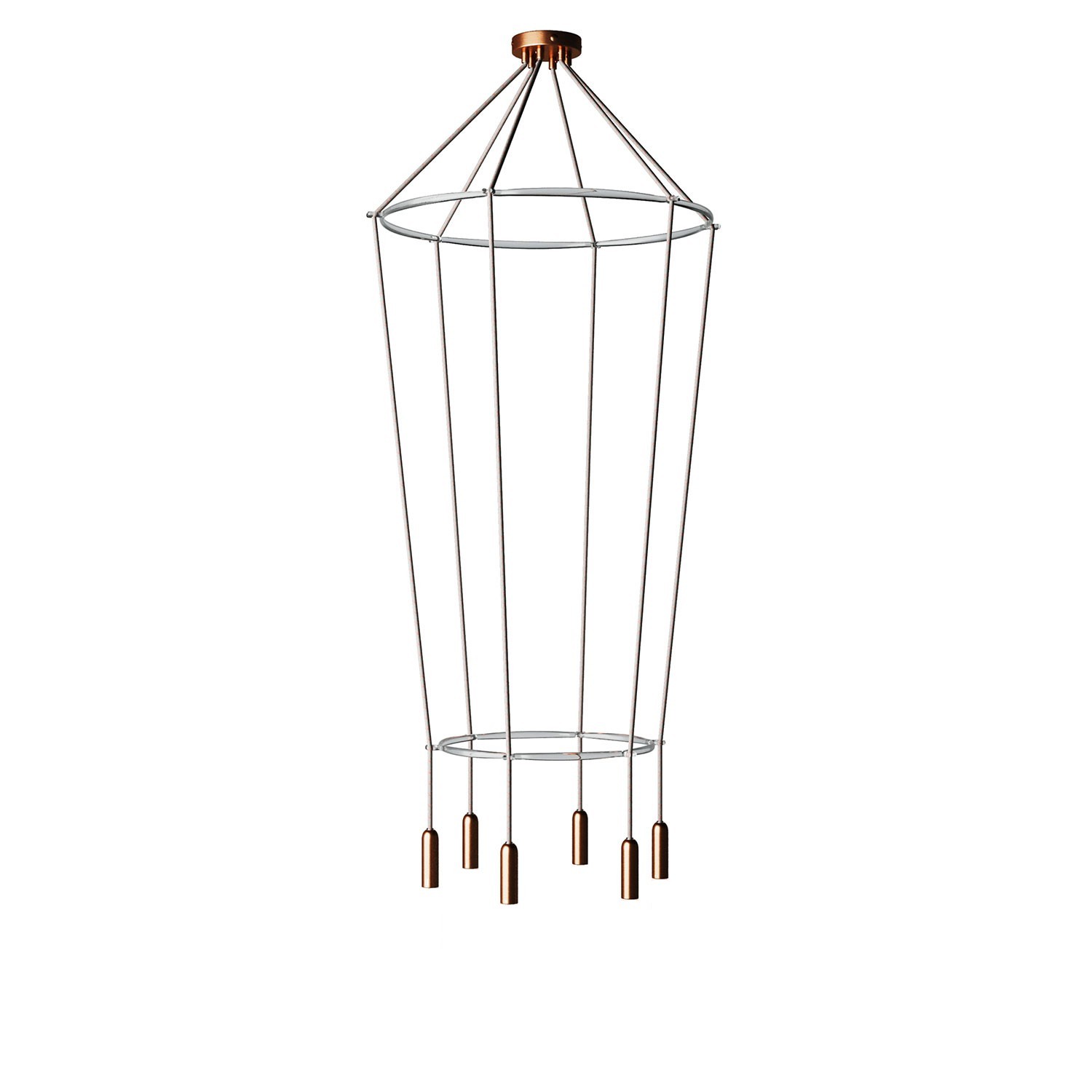 Lampadario 2 Cage a 6 cadute P-Light