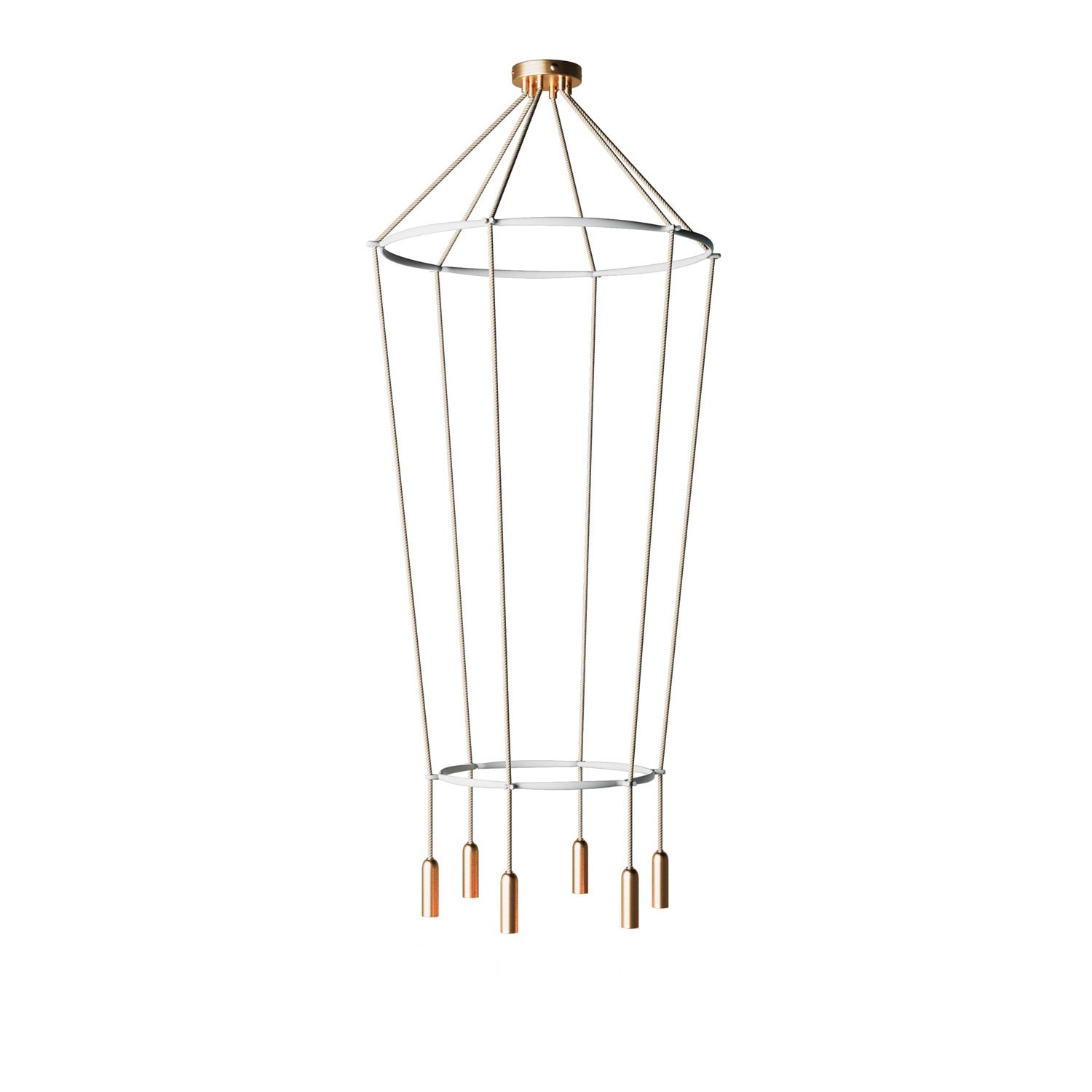 Lampadario 2 Cage a 6 cadute P-Light