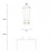 Lustre 2 Cage avec 6 bras P-Light