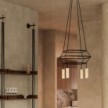 Lustre 3 Cage avec 4 bras Tub-E14