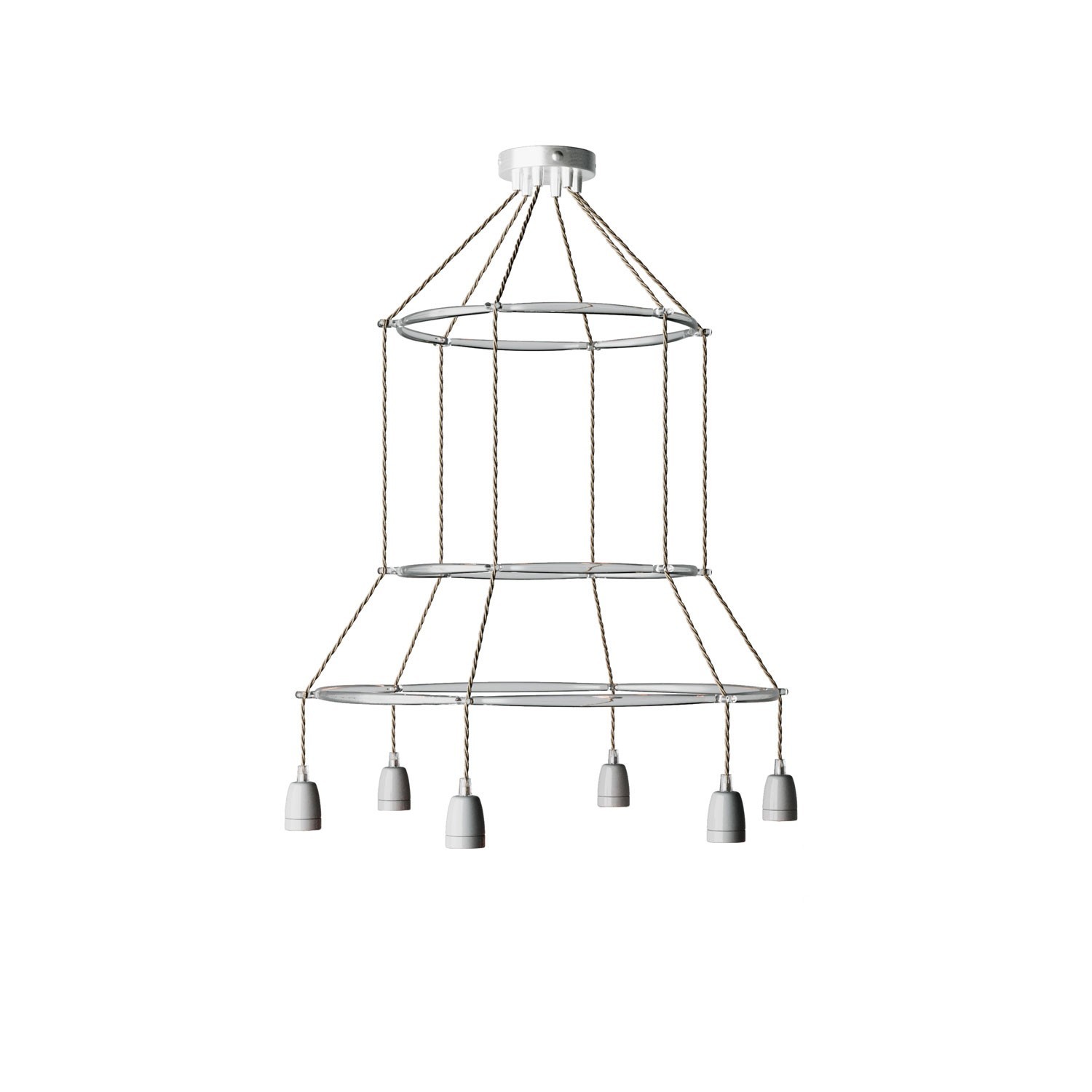 Lampadario 3 Cage a 6 cadute Edison ST64