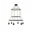 Lustre 3 Cage avec 6 bras Edison ST64