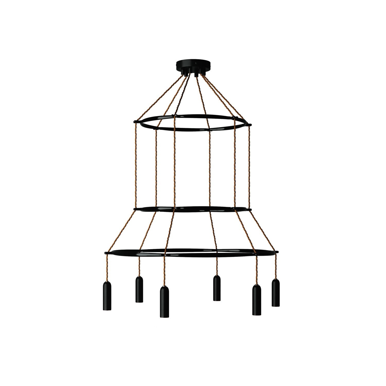 Lustre 3 Cage avec 6 bras P-Light Dash