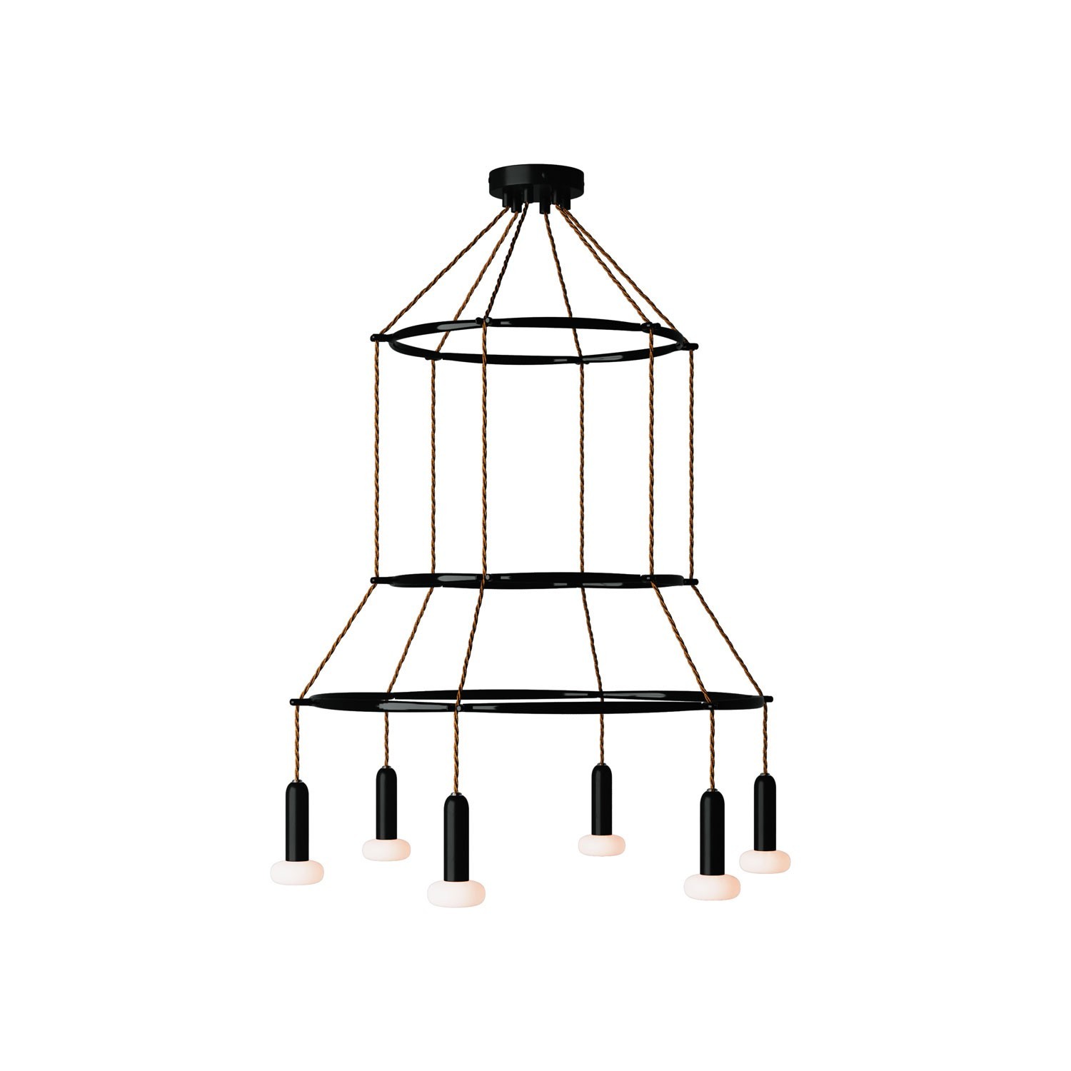 Lustre 3 Cage avec 6 bras P-Light Dash