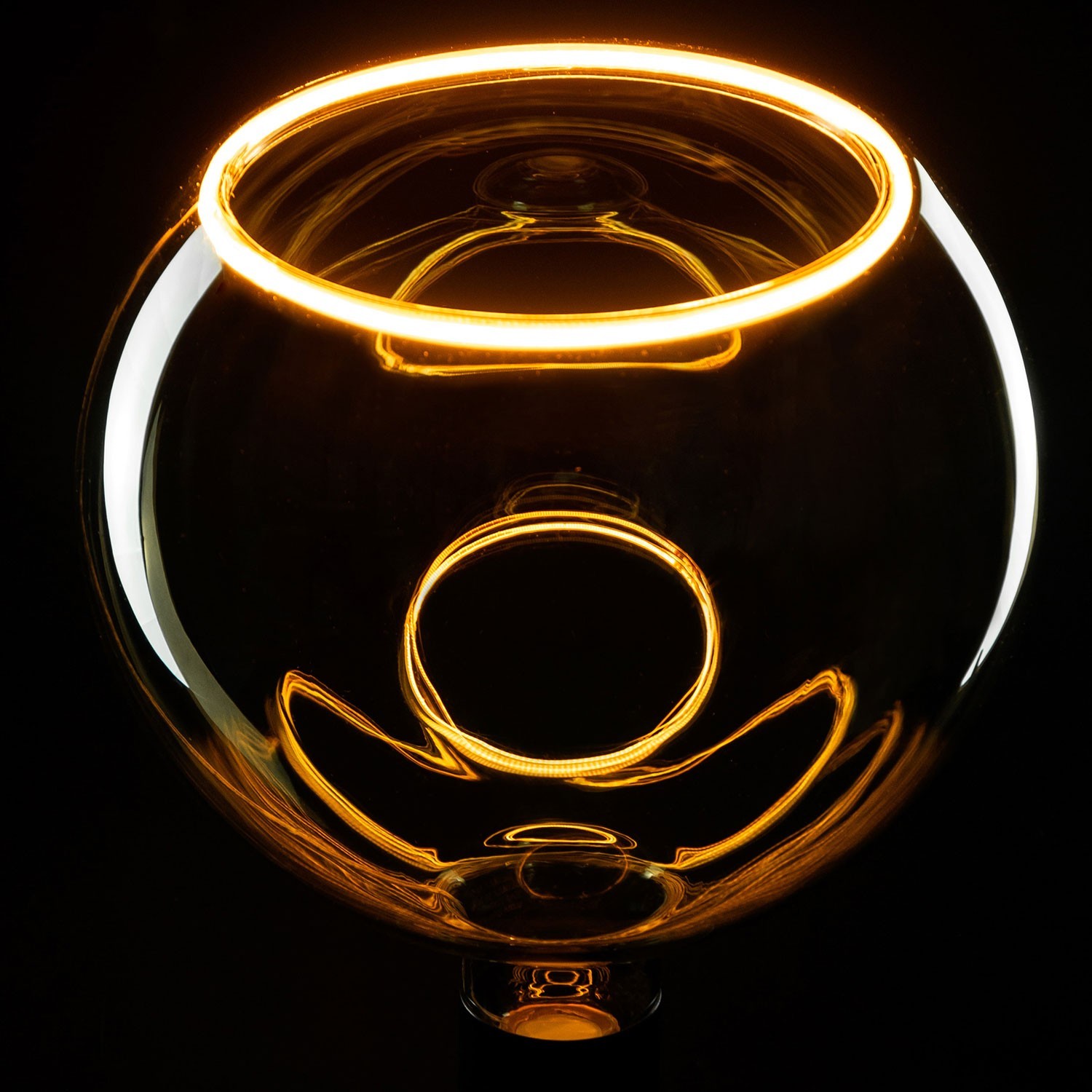 LED Glühbirne Globe G200 smoky, Floating-Linie, 6W dimmbar 1900K
