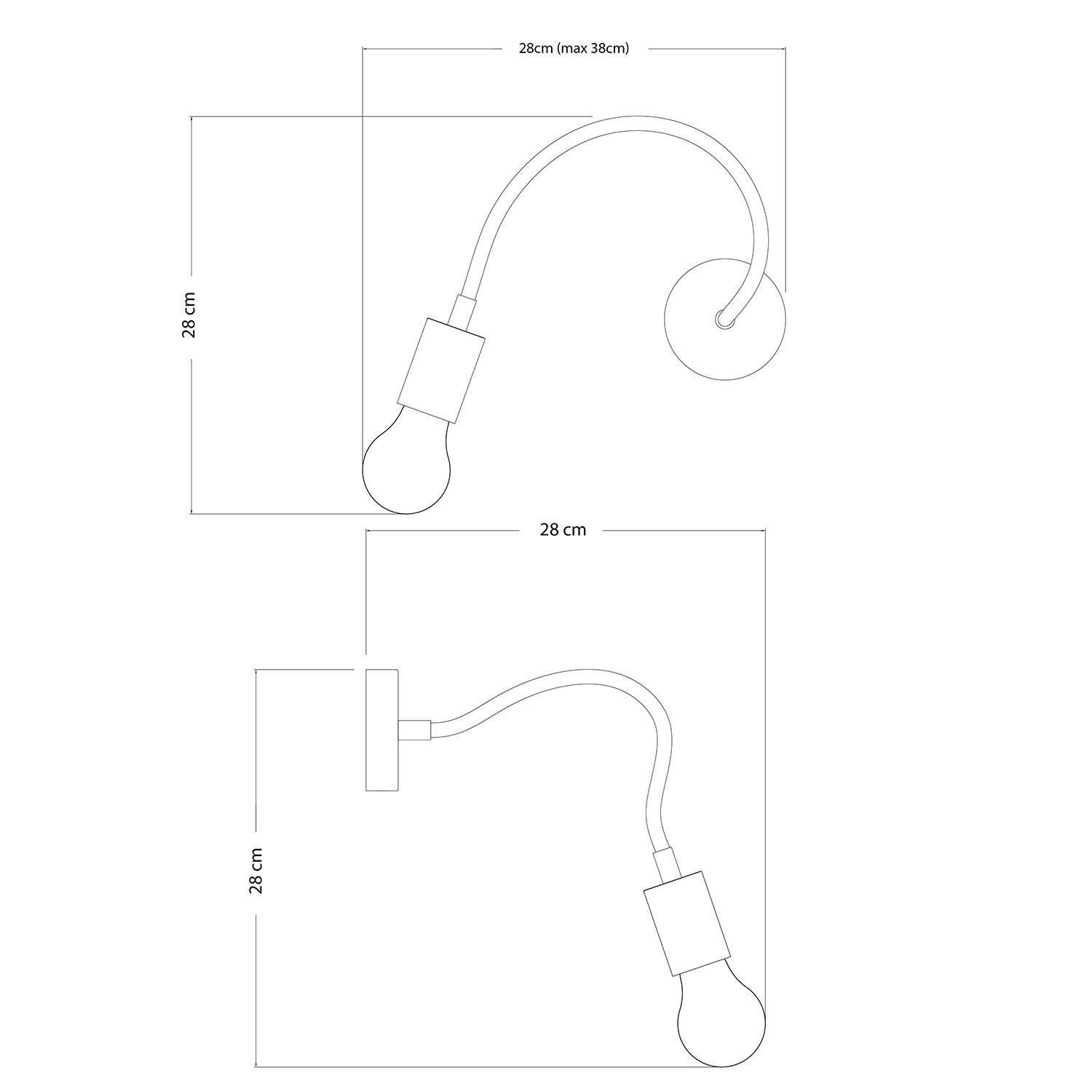 Lampe Flex 30 avec ampoule Goccia