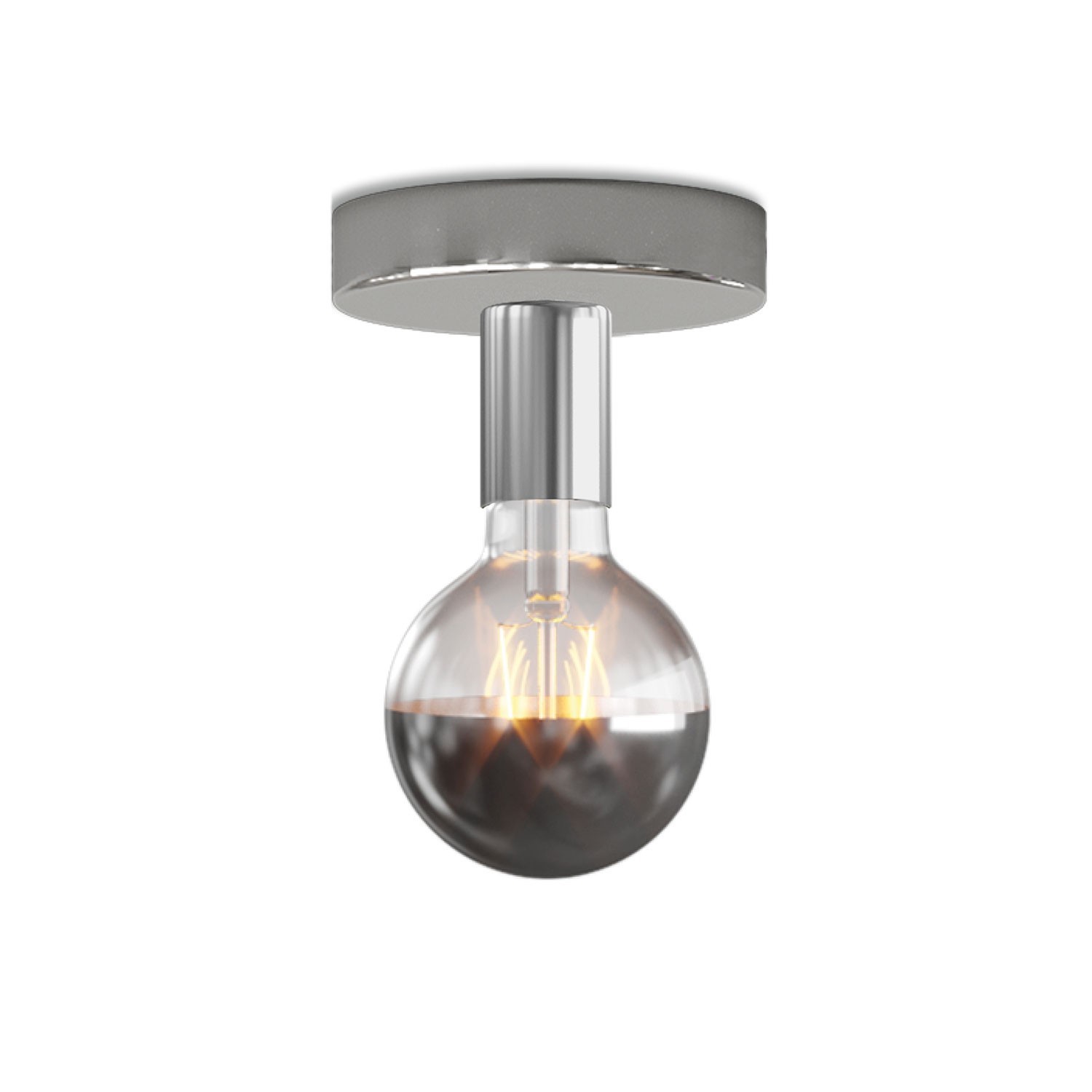 Lampada Fermaluce in metallo con lampadina Globo