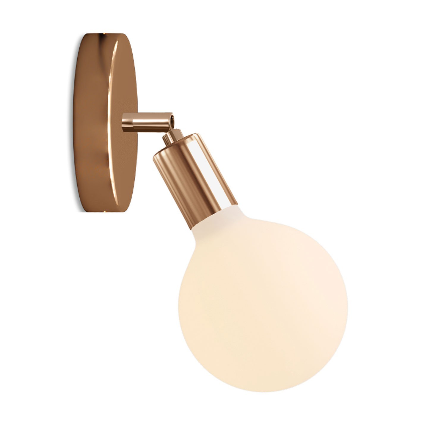 Lampe Fermaluce Snodo en métal avec ampoule Globo Porcelaine