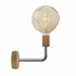 Lampada Fermaluce Elle in legno con lampadina Bumped