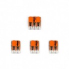 Kit Verbindungsklemme WAGO kompatibel mit Kabel 3x für Mini Lampenbaldachin mit 1 Loch und Schalter