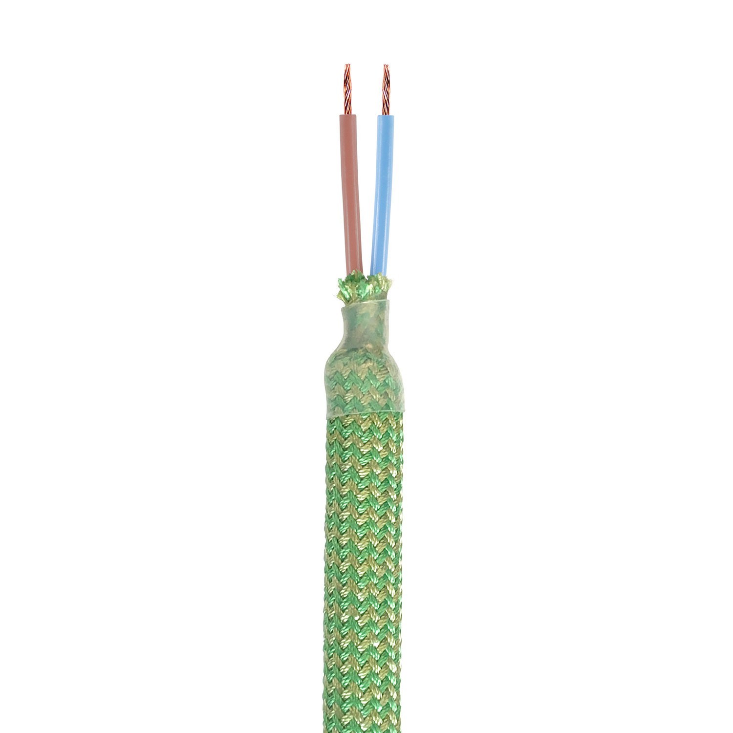 Kit Creative Flex tubo flessibile rivestito in tessuto RM77 Verde prato con terminali metallici