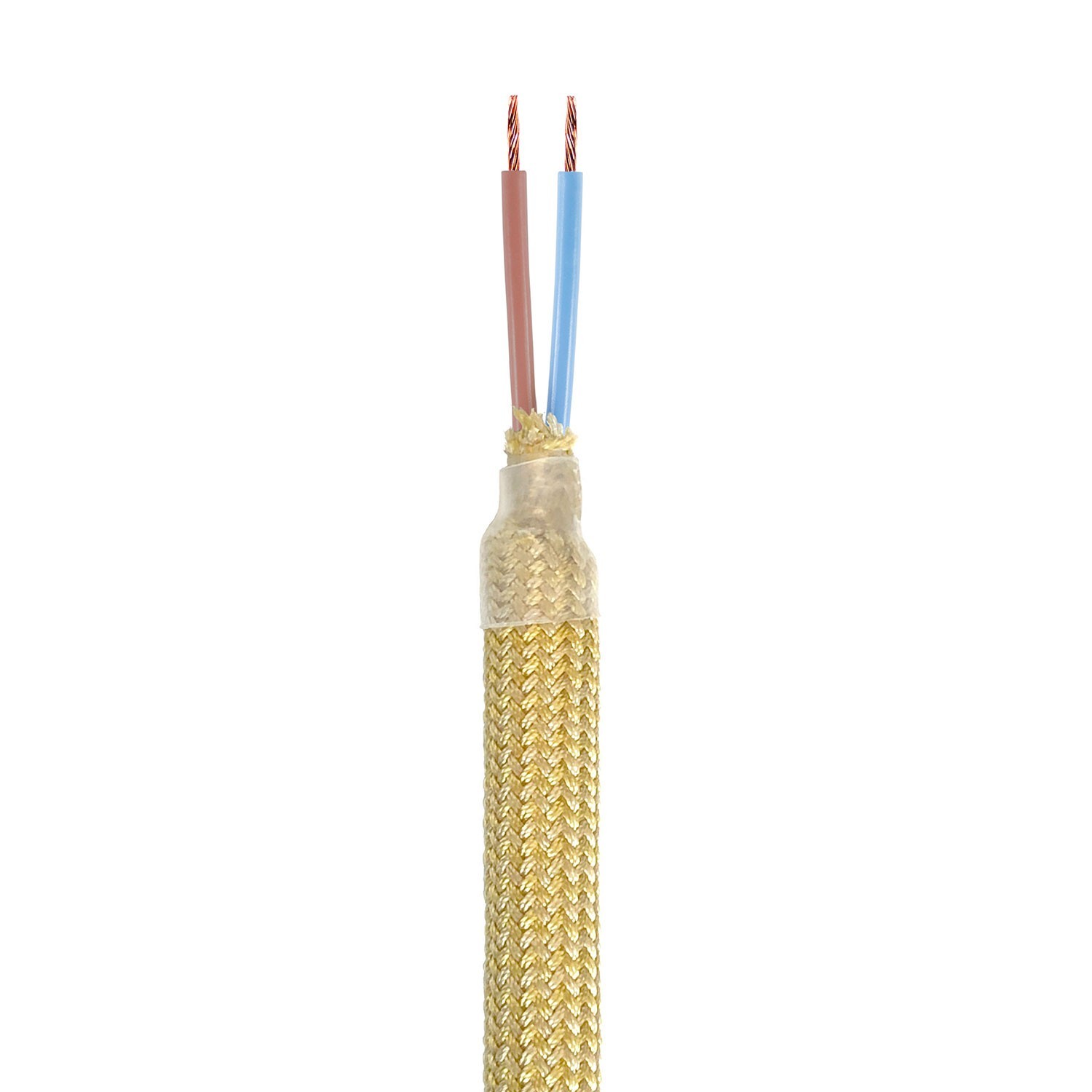 Kit Creative Flex flexibles gewebeummanteltes Kabelrohr, RM79 senfgelb mit Metallenden