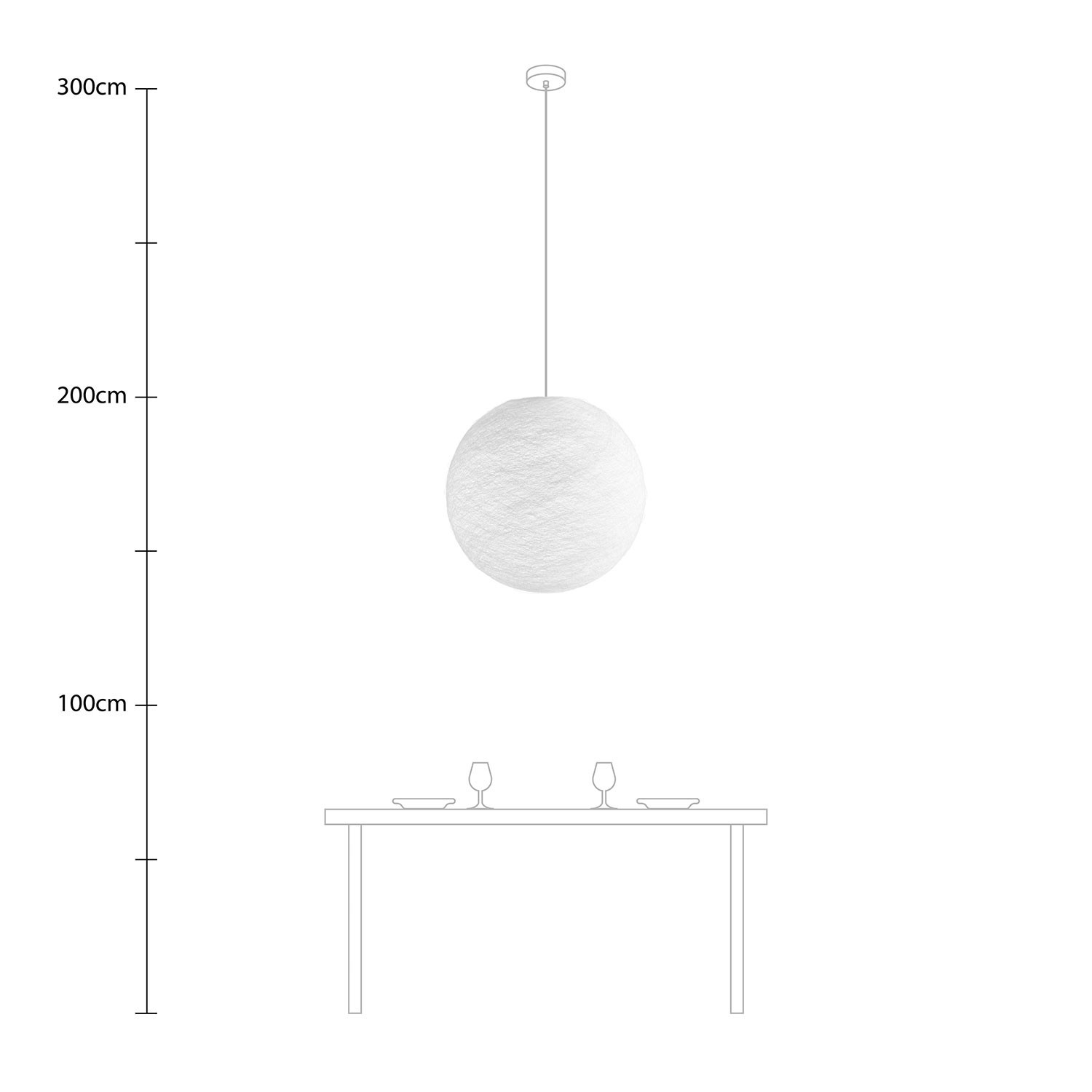 Lampenschirm aus Garn Modell Sfera Light, handgefertigt