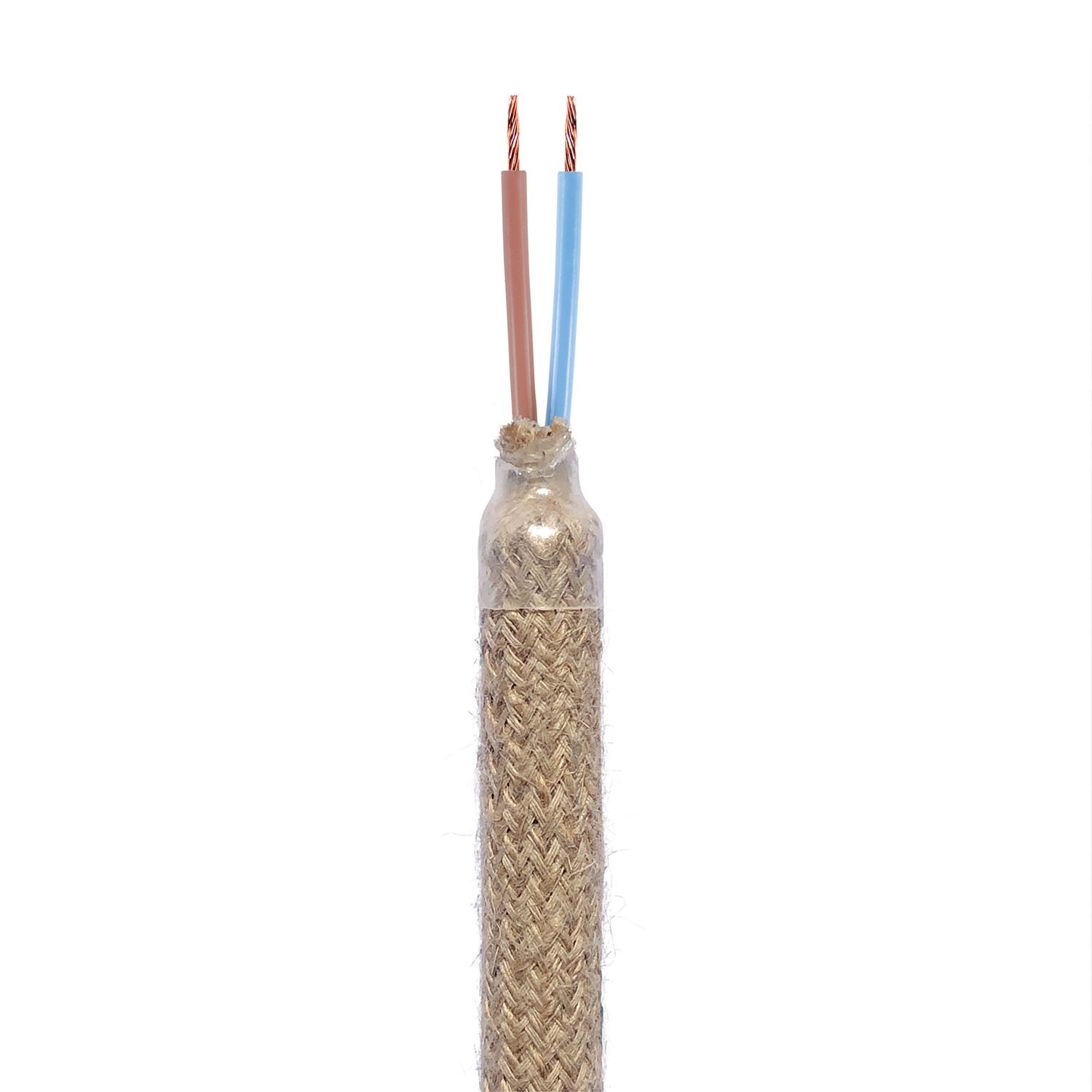 Kit Creative Flex tube d'extension flexible recouvert de jute RN06 Neutre avec extrémités métalliques
