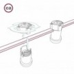 Câble électrique pour guirlande lumineuse recouvert de tissu Blanc CM01 - résistant aux UV