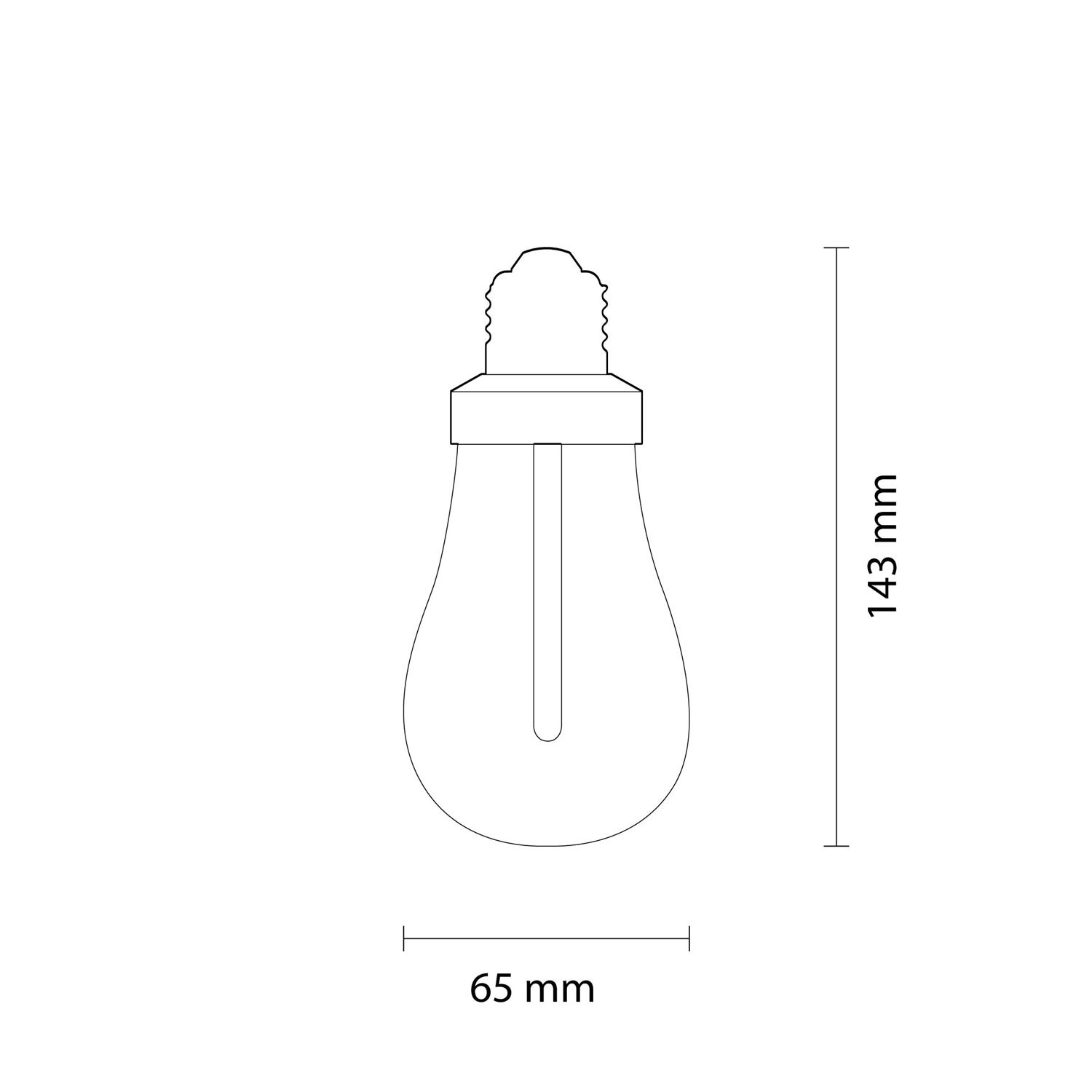 LED Glühbirne Plumen 002 6,5W E27 dimmbar 2200K