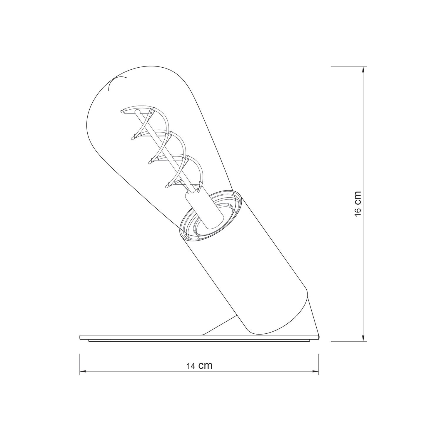 SI! Lampe de table 5V avec ampoule ST64 et base métallique