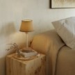 Lampe de table en bois avec possibilité d'ajouter un abat-jour - Alzaluce Wood avec prise bipolaire