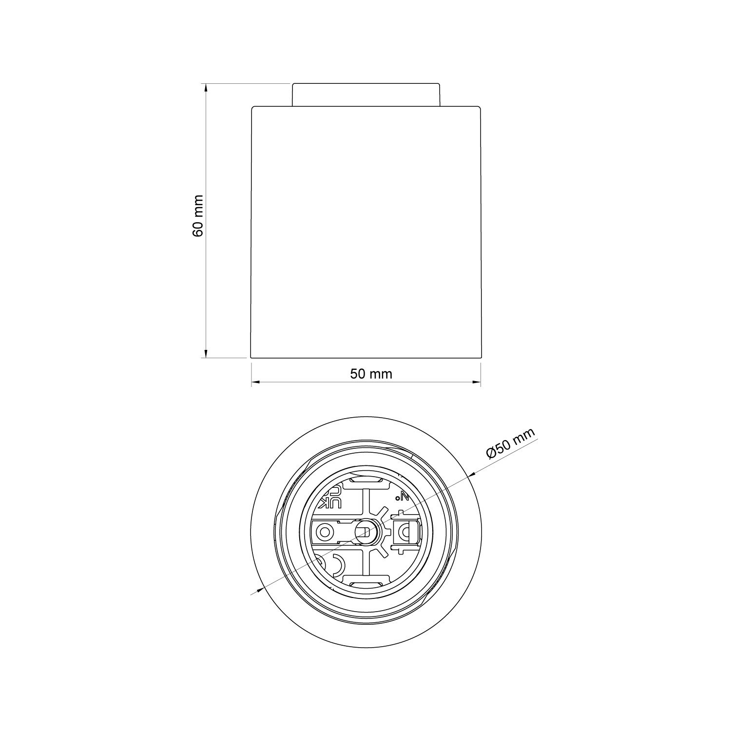 E27 Lampenfassung für Wand oder Decke - Waterproof IP44