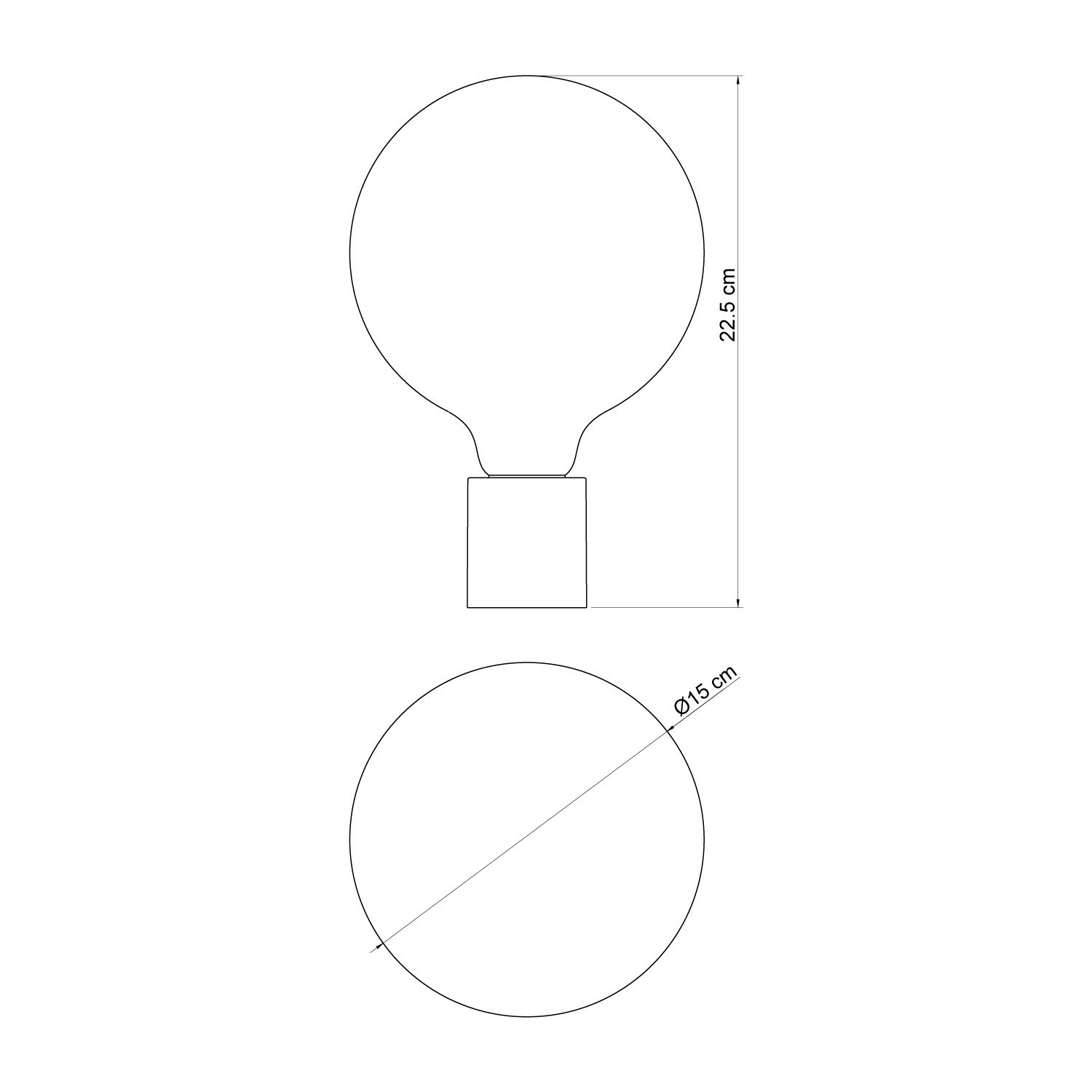 Applique con lampadina a bulbo effetto porcellana - Waterproof IP44