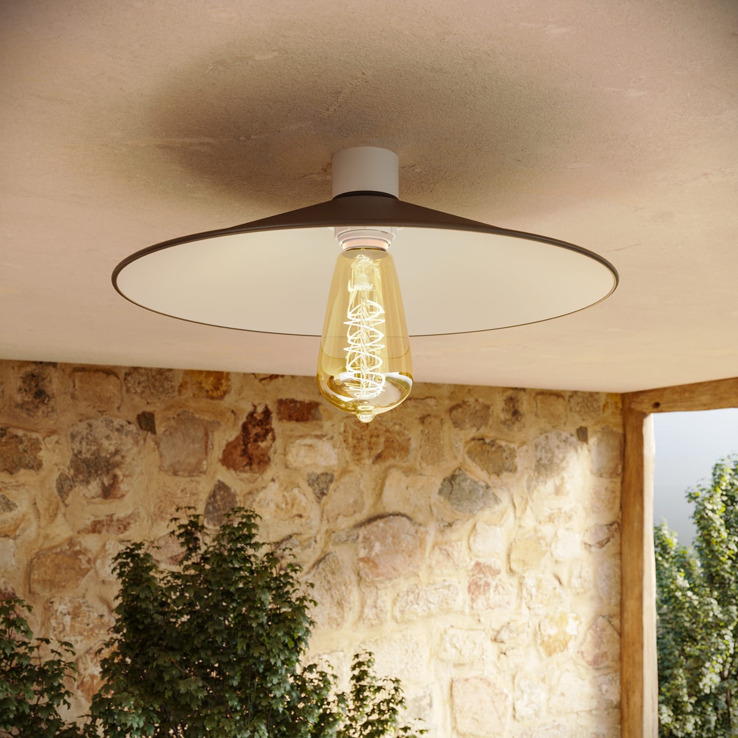 Lampada da soffitto con paralume in metallo Swing - Waterproof IP44