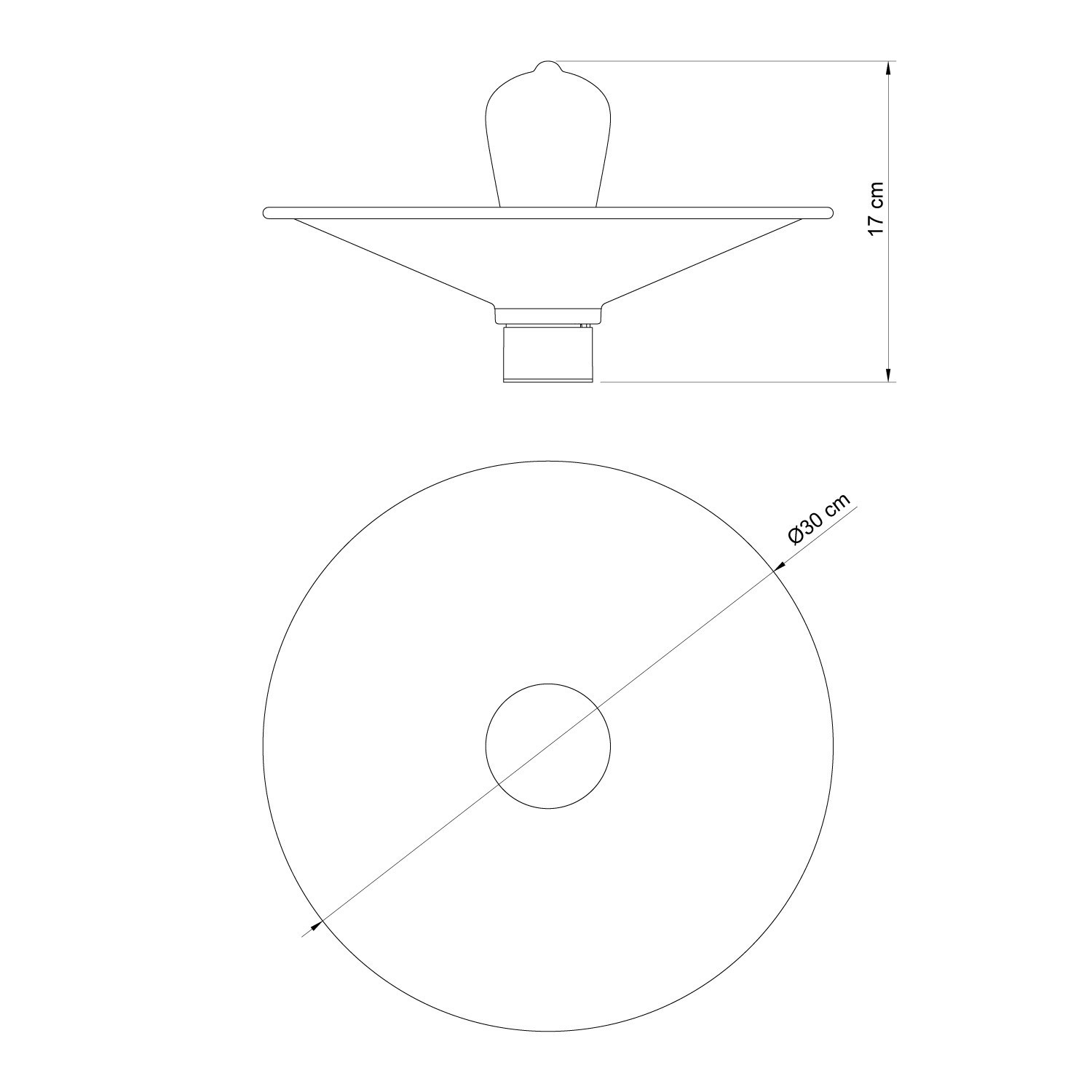 Deckenleuchte mit Metall-Lampenschirm Swing - Waterproof IP44