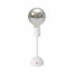 Lampada portatile e ricaricabile Cabless02 con lampadina globo mezza sfera argento